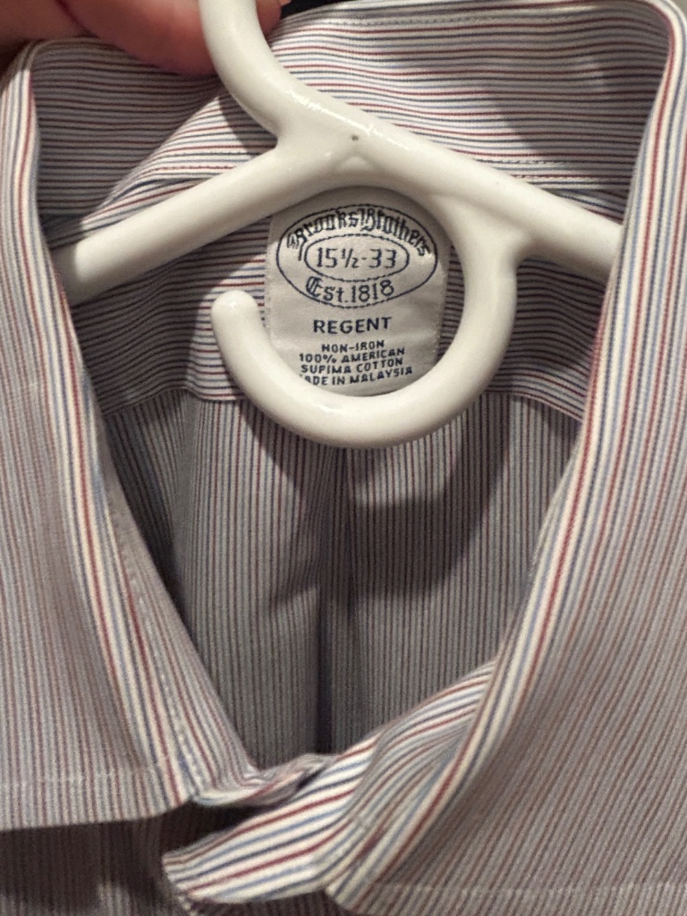 Men’s Brooks Brothers Dress Shirt in Red, White and Blue Stripes